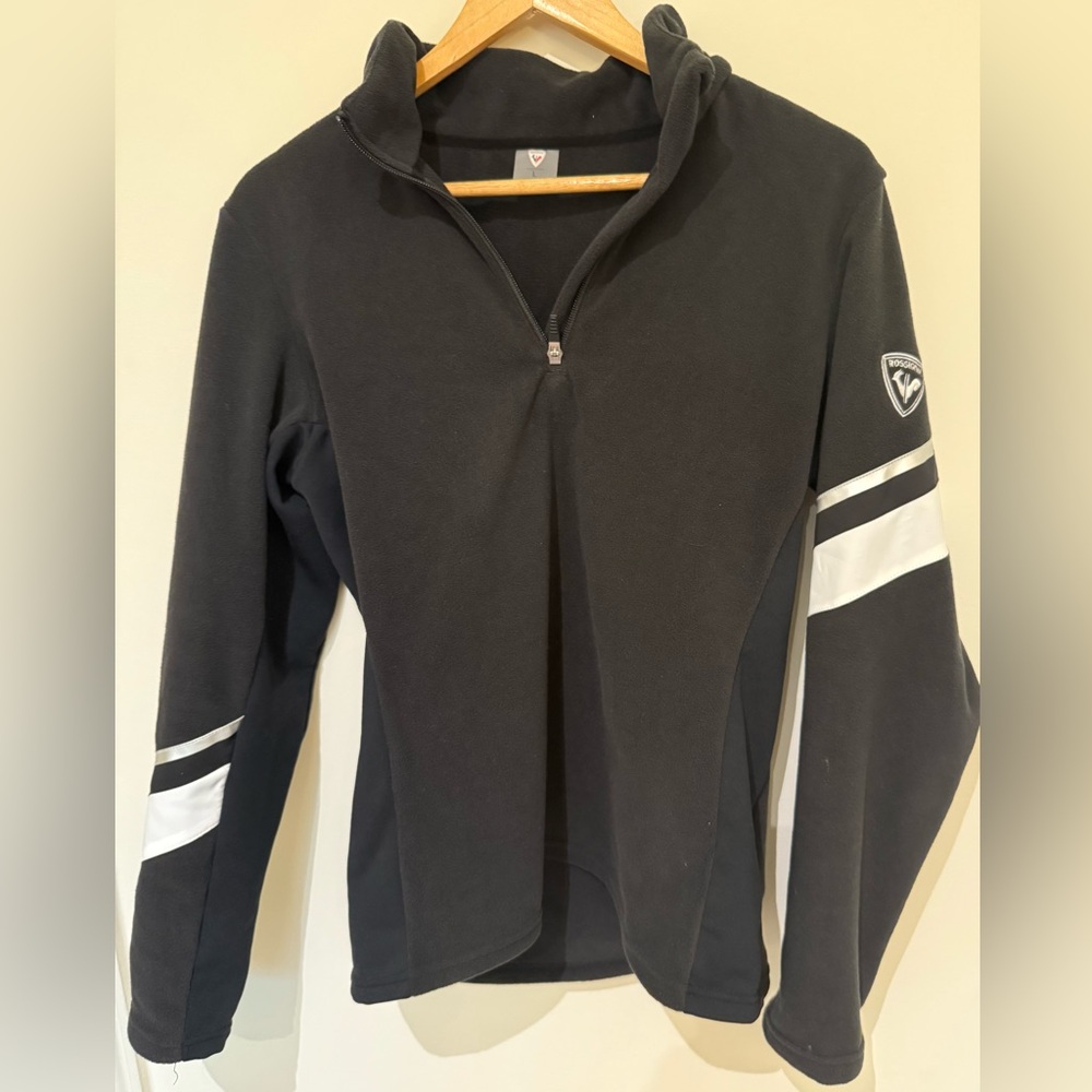 Women's Rossignol Black Fleece Pullover size large
